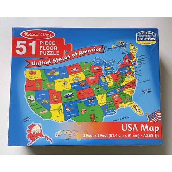 Melissa & Doug Games New Melissa Doug Usa Map Floor